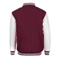 Men's Classic Snap Button Vintage Baseball Letterman Varsity Jacket Royal Blue Yellow 2xl
