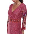 thumbnail image 2 of White Mark Universel 862-03-S Robe Chandail Brodée Ninette, Rouge Brique - Petit, 2 of 4