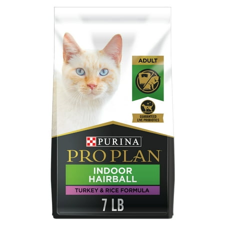UPC: 0038100131645 | Purina Pro Plan Hairball Management Indoor Cat Food Turkey and Rice Formula 7 lb. Bag