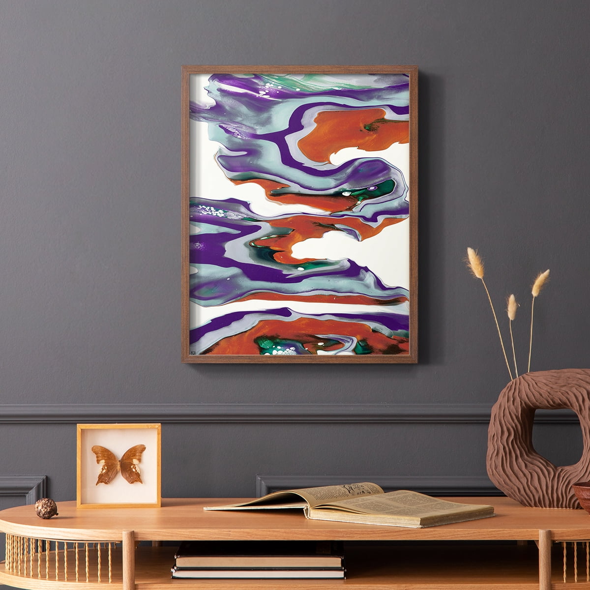 M145 Framed Print in Brown Solid Wood Framed Print No Nail Hanging