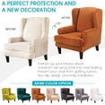 thumbnail image 6 of CJC Velvet Wingback Chair Sofa Slipcover 2 Pieces Plush Wing Chair Covers Arm Chair Cover Furniture Protector, 10 Colors, 6 of 9