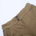 thumbnail image 4 of Women Spring And Autumn Solid Color Corduroy Double Button Semi Elastic Waist Straight Casual Pants Long Linen Pants Women Casual Summer Pants for Women Pant Suits for Women Business Casual Petite, 4 of 7