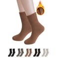 thumbnail image 2 of Gustave 5 Pairs Winter Boot Socks for Women Thick Warm Knit Socks Thermal Cozy Crew Socks Solid Color Soft Casual Socks Stocking Stuffers Gifts for Cold Weather, 2 of 7