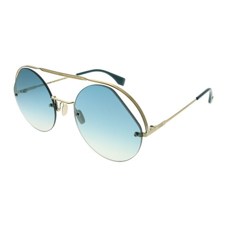 Fendi Women's Cut Out Round Aviator Sunglasses