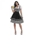 thumbnail image 2 of Vestido tradicional alemán a cuadros de alta calidad, traje Dirndl de Oktoberfest, traje para mujeres adultas, fiesta de lujo de Halloween, 2 of 5