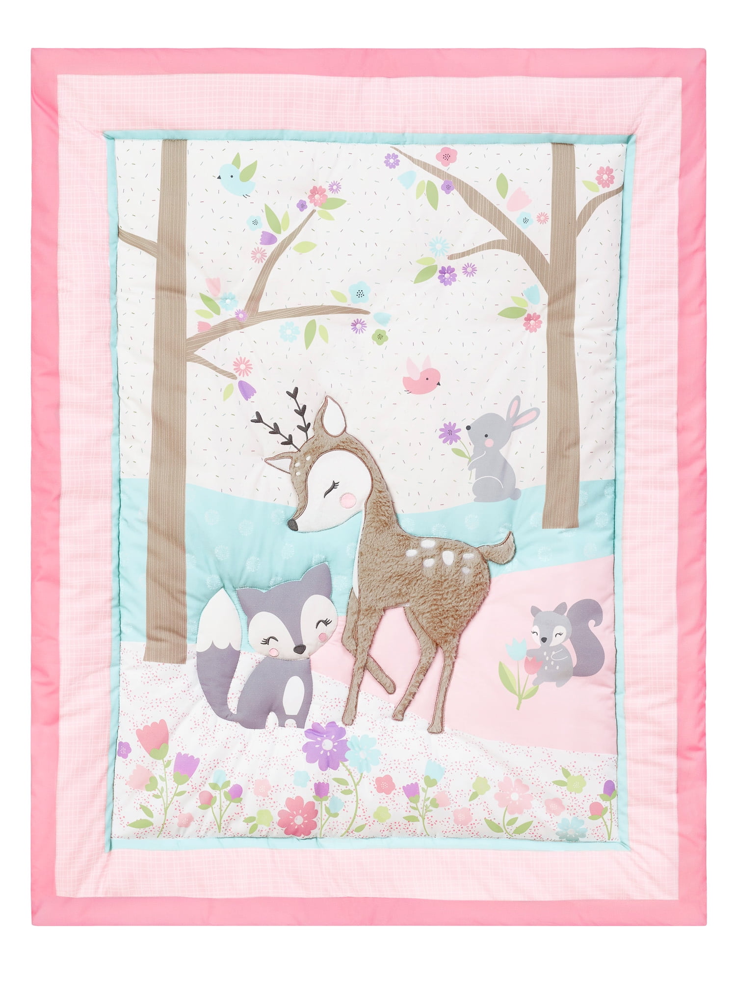 Parents Choice Comforter Fitted Crib Sheet And Dust Ruffle Set