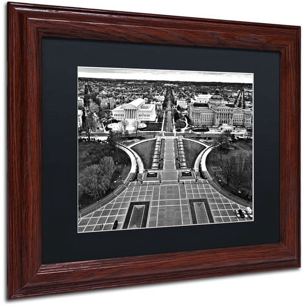 Trademark Fine Art "Washington, DC" Canvas Art by CATeyes, Black Matte, Wood Frame