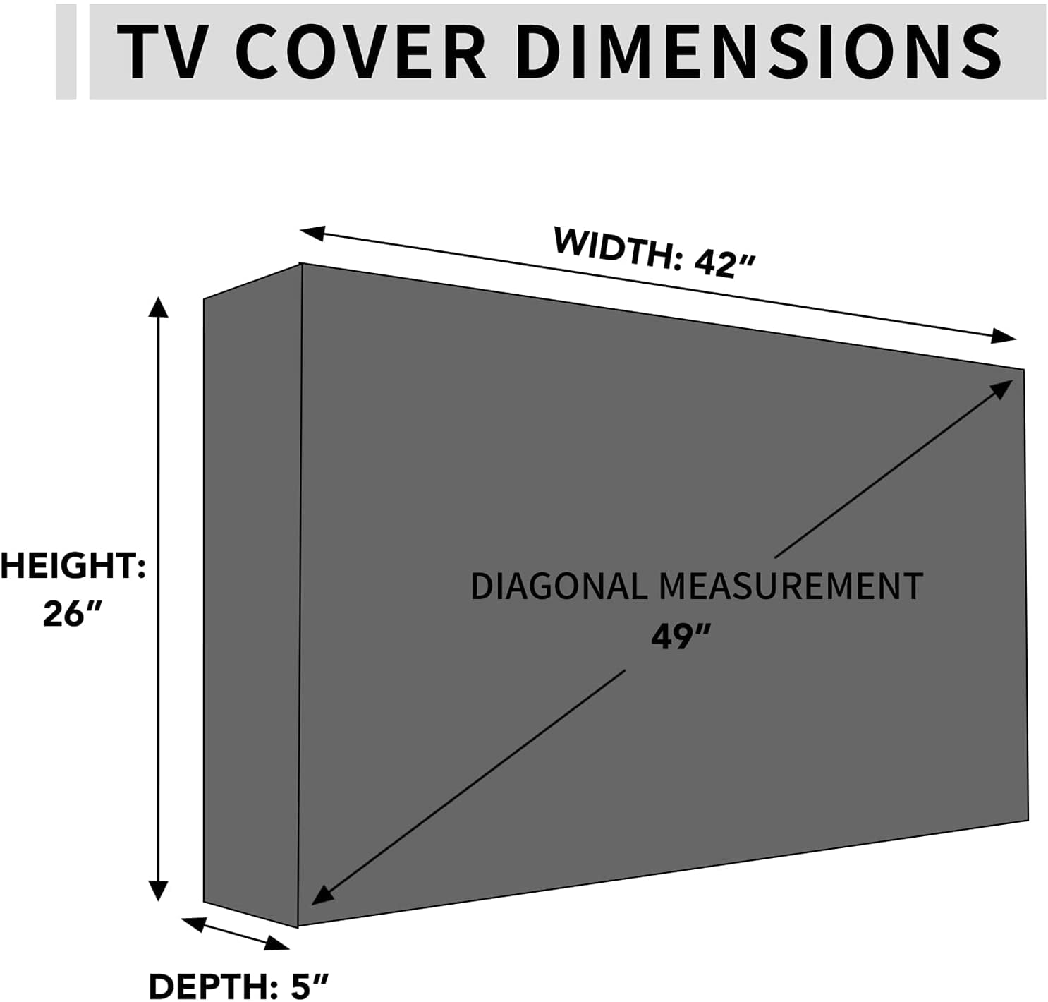 30-32 inch,Black Durable TV Cover with Free Cleaning Cloth Outdoor TV Cover with Front Flap for Watching TV on Rainy Days,Convenient Use without Remove 