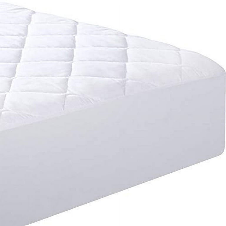 Utopia Bedding Quilted Fitted Mattress Pad - Elastic Fitted Mattress  Protector - Mattress Cover Stretches up to 16 Inches Deep - Machine  Washable