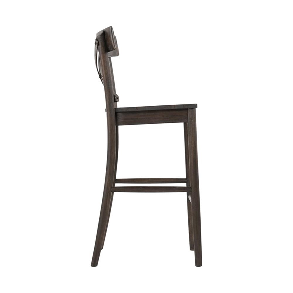 Picket House Furnishings Calhoun 30" Bar Stool in Dark Brown
