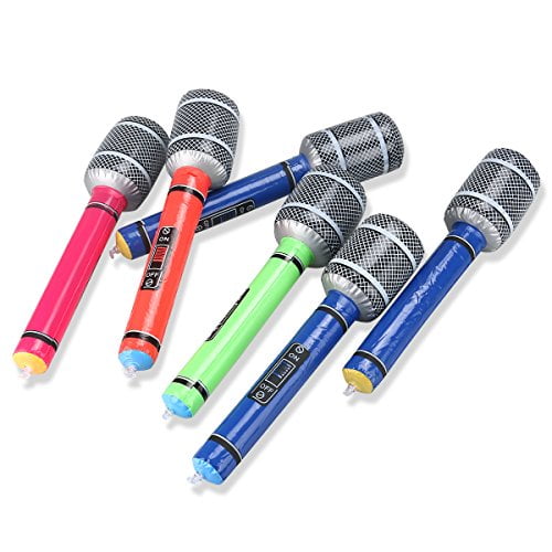 OULII Inflatable Microphones Plastic Microphone Kids Party Favor Toy