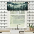 thumbnail image 3 of Foggy Forest Kitchen Window Curtain Valance Rustic Nature Misty Fog Woodland Window Valance for Bedroom Bathroom Living Room Dining Room Valances Set 54 by 18 in, 1 Panel, 3 of 6
