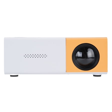 Nieyigj Small Projector 1080P Portable 100ANSI 1000LM Brightness Manual Focus 100in Screen Support LED Movie Projector, Yellow White