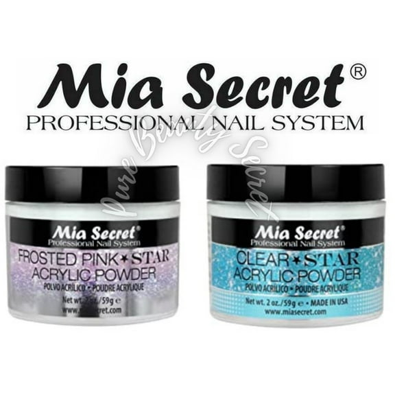 Mia Secret Acrylic STAR (Clear/Frosted Pink) 2 oz
