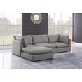 thumbnail image 4 of Meridian Furniture Mackenzie Grey Durable Linen Textured Modular Sectional, 4 of 14