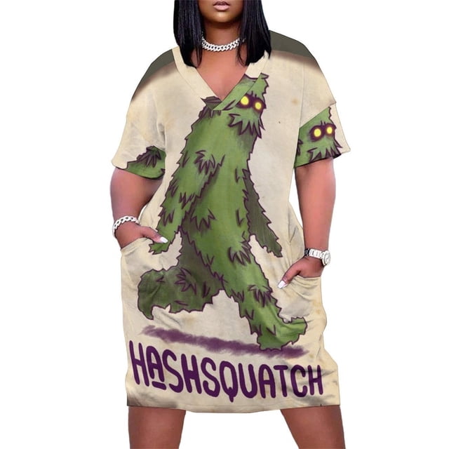 Vestido holgado con bolsillos Hashsquatch 2.0, ropa de mujer para verano 2025, vestido de noche para mujer, ropa de fiesta 2025, vestido largo para mujer