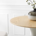 thumbnail image 5 of Modway Lippa 28" Round Modern Wood & Metal Bar Table in Natural/White, 5 of 6