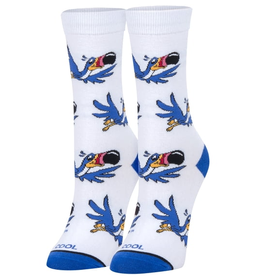 Cool Socks Novelty Crew Socks Women's Follow Your Nose, Graphic Print, Large