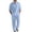 Light Blue, variant on Men's Linen Two-Piece Suit Set, Casual Long Sleeve Shirt & Pants for Fall Spring,Khaki,S