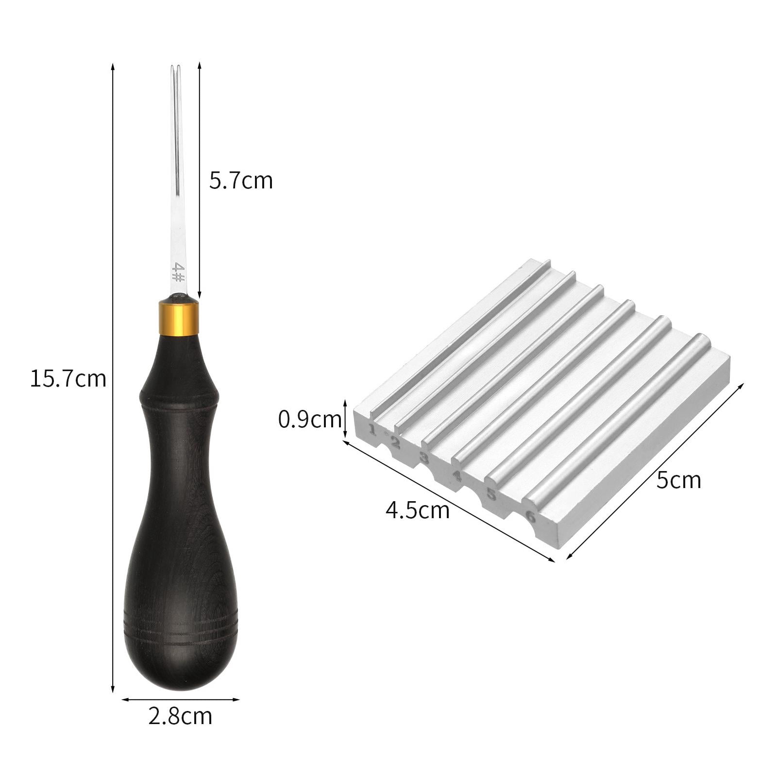 FVDPWYE Leather Edge Skiving Beveler Tool Set Leather Craft Supplies Leather Edging Tool Silver Groove