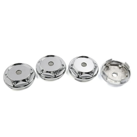 Auto Hub - 4pcs Silver Tone 68mm Diameter Wheel Center Hub Cap Cover Guard for Car Auto