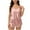 Pink, variant on Summer Night Wear for Women Lace Patchwork Open Back Camisole Dolphin Shorts Matching Pjs Sets Lightweight Breathable Sleepwear 2 Piece Outfits Black L