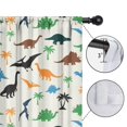 thumbnail image 4 of Blackout Kids Curtains,Beige Cartoon Dinosaurs Palms Pattern Childrens Insulated Curtains Set Of 2,Bedroom Essentials,Toddler Room Decor 42"x63", 4 of 5