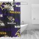 thumbnail image 3 of Cortina de ducha de secado rápido impermeable para baño Ravens, cortina de ducha con ganchos, decoración de fútbol americano, juego de cortinas de ducha para baño, plancha de 72 x 72 pulgadas, 3 of 8