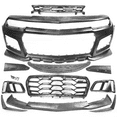 thumbnail image 5 of Ikon Motorsports Front Bumper Cover + Hood Cover Compatible with 2014-2015 Chevy Camaro 1LE Style Unpainted PP Front Bumper Conversion & Aluminum Front Bumper Hood Guard, 5 of 8