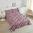 thumbnail image 4 of Erosebridal Cheetah Print Comforter Sets,Pink Leopard Print Comforters & Duvets,Wild Animal Decor,Reversible,2pcs, 4 of 7
