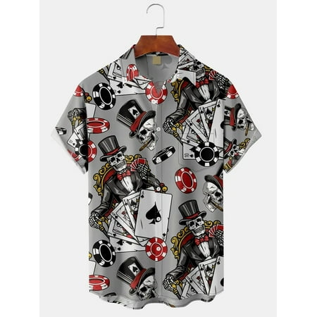 

MLFU Adult Kids Strip Casual Hawaiian Shirts Fashion Summer Tops Size 100-170/XXS-8XL