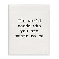 Stupell Industries Inspirational Meant To Be Typography Painting White Framed Art Print Wall Art, 24 x 30