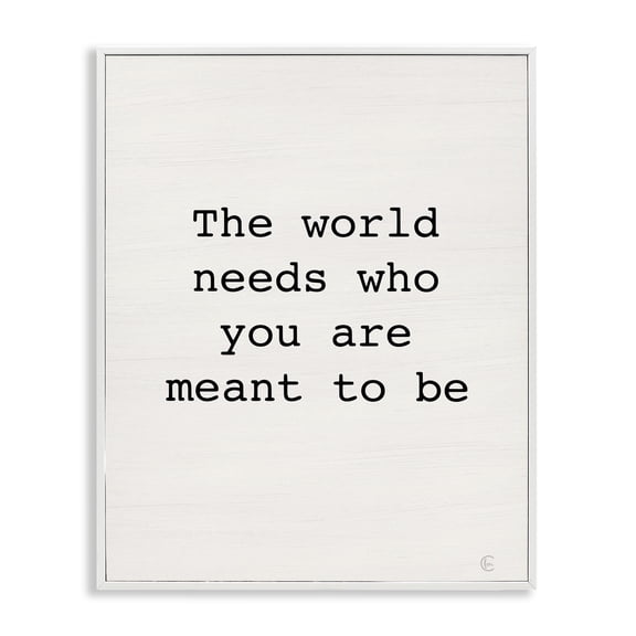 Stupell Industries Inspirational Meant To Be Typography Painting White Framed Art Print Wall Art, 24 x 30