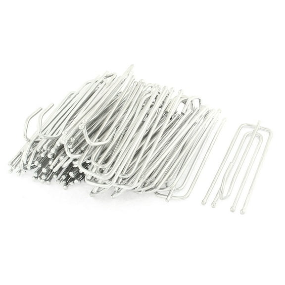Unique Bargains 30Pcs 7cm/2.7" Length Home Pleat Prong Drape Curtain Hooks Silver Tone