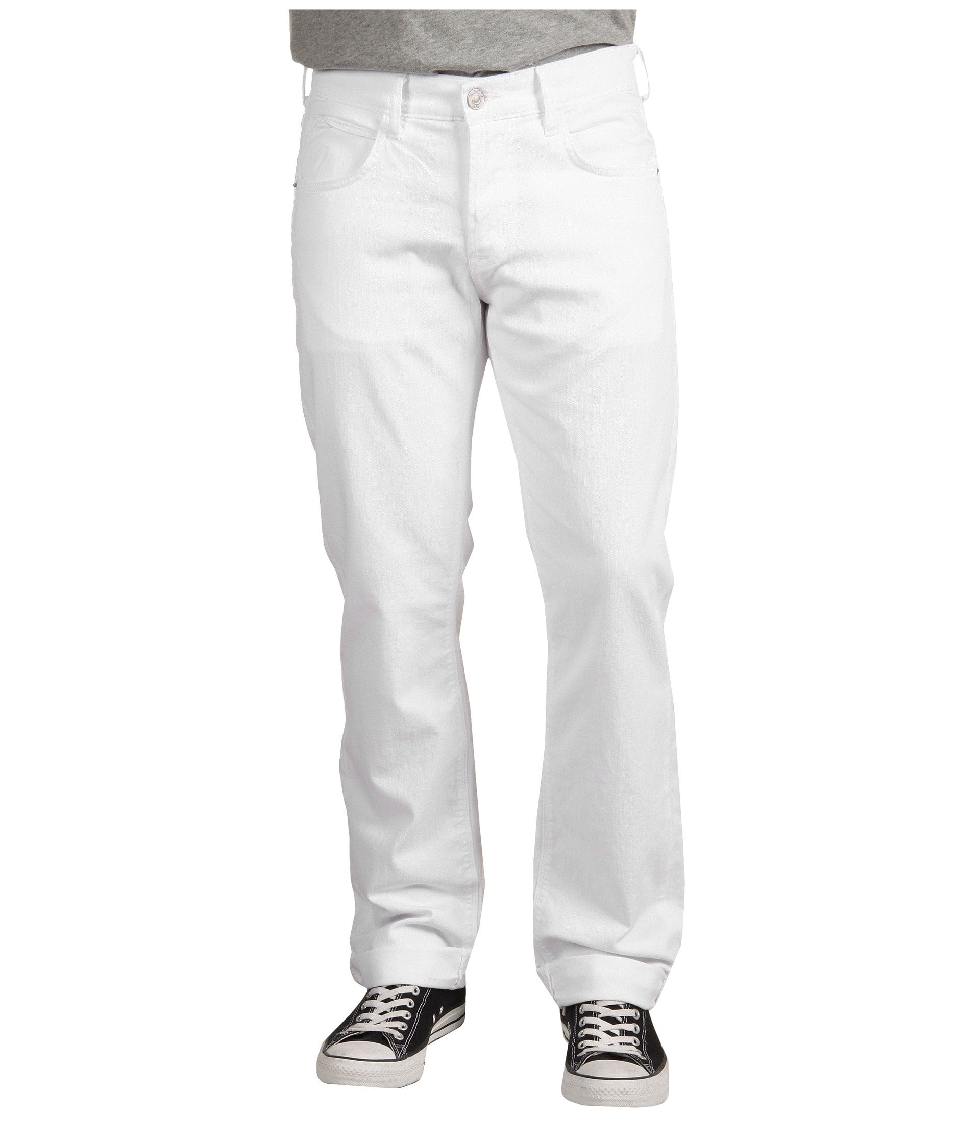 white straight leg jeans mens