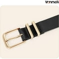 thumbnail image 3 of Women's Soft Faux Leather Belt for Jeans Pants Dress Fashion Ladies Waist Belt with Gold/Silvery Buckle, 3 of 5