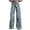 #9, variant on XUNKUSGA Pants for Women Fashion Faux Denim Floral Wide Leg Pants Classic High Waist Baggy Boyfriends Straight Leg Women's Pants with Pockets,Yellow,S