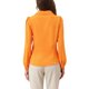 thumbnail image 3 of CAMISA DE MUJER CON BOTONES INSPIRE CHIC, CUELLO PETER PAN, CON LAZO, BLUSA DE COLOR SÓLIDO XL NARANJA, 3 of 6