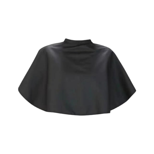 Capa de maquillaje, capa para teñir el cabello, capa de nailon impermeable para salón de belleza, bata corta para clientes, capas reutilizables para peinar, peluqueros y champú con cierre a presión