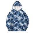 thumbnail image 4 of Tdoqot Girls Tie Dye Fashion Hoodie- Casual Fall Cute Long Sleeve Kids Pullover Sweatshirt Blue Size 6, 4 of 7