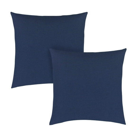 Covers&All Sunbrella Pillows Set of 2, UV Fade resistant & Water Repellent Square Throw Pillows (Inserts with Covers) for Indoor Outdoor Use