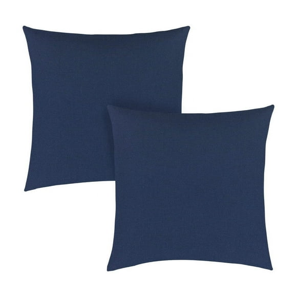 Covers&All Sunbrella Pillows Set of 2, UV Fade resistant & Water Repellent Square Throw Pillows (Inserts with Covers) for Indoor Outdoor Use