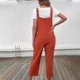 thumbnail image 4 of Moda mujer verano Casual Sexy manga corta Color sólido vendaje pantalones de pierna ancha monos Fridja alkflakhf36940, 4 of 4