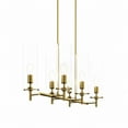 thumbnail image 5 of Modway Skylark 6-Light Glass and Metal Chandelier in Clear/Satin Brass, 5 of 7