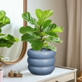 thumbnail image 6 of 8 inch Ceramic Pot - Large Round Plant Pot with Drainage, Modern Pot for Outdoor Plants for Christmas & Holiday Decorative Gray, 6 of 6