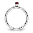 thumbnail image 2 of Sterling Silver Stackable Expressions Garnet Ring, 2 of 8