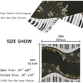 thumbnail image 4 of GZHJMY Stylish Piano Keys Musical Notes Cloth Napkins, Set of 6 20 x 20 Inch Soft & Comfortable Polyester Dinner Napkin for Family, Restaurant, Weddings, Parties, Cocktail(Black), 4 of 6