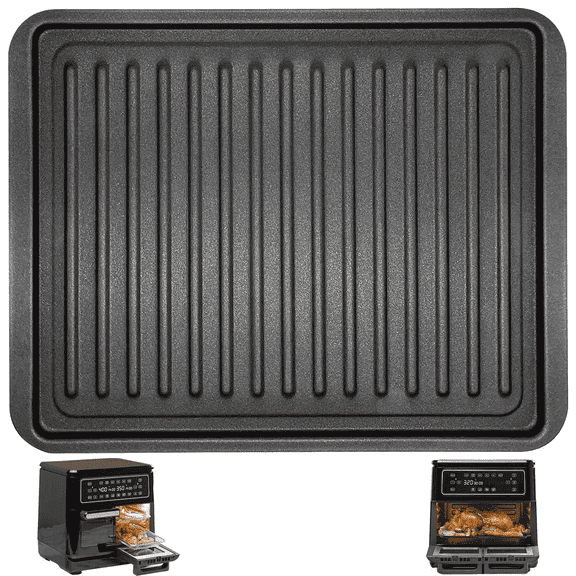 GCQ Air Fryer Crumb Tray for Oster 11-Quart Dual Air Fryer Oven, 12''×9.5''×1'' Air Fryer Accessories Replacement Parts Grill Racks Pan Baking Tray