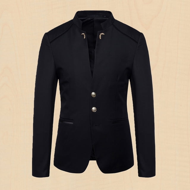 CEHVOM Men's Autumn Fashion Casual Suit Button Decorative Suit Coat