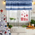 thumbnail image 5 of Navy Blue Ombre Curtain Valances for Windows, Kitchen Valance Window Treatments Panel 2 Pack, Modern Abstract Art Farmhouse Rod Pocket Short Curtains for Bathroom Bedroom 42 x 18 Inch, 5 of 8
